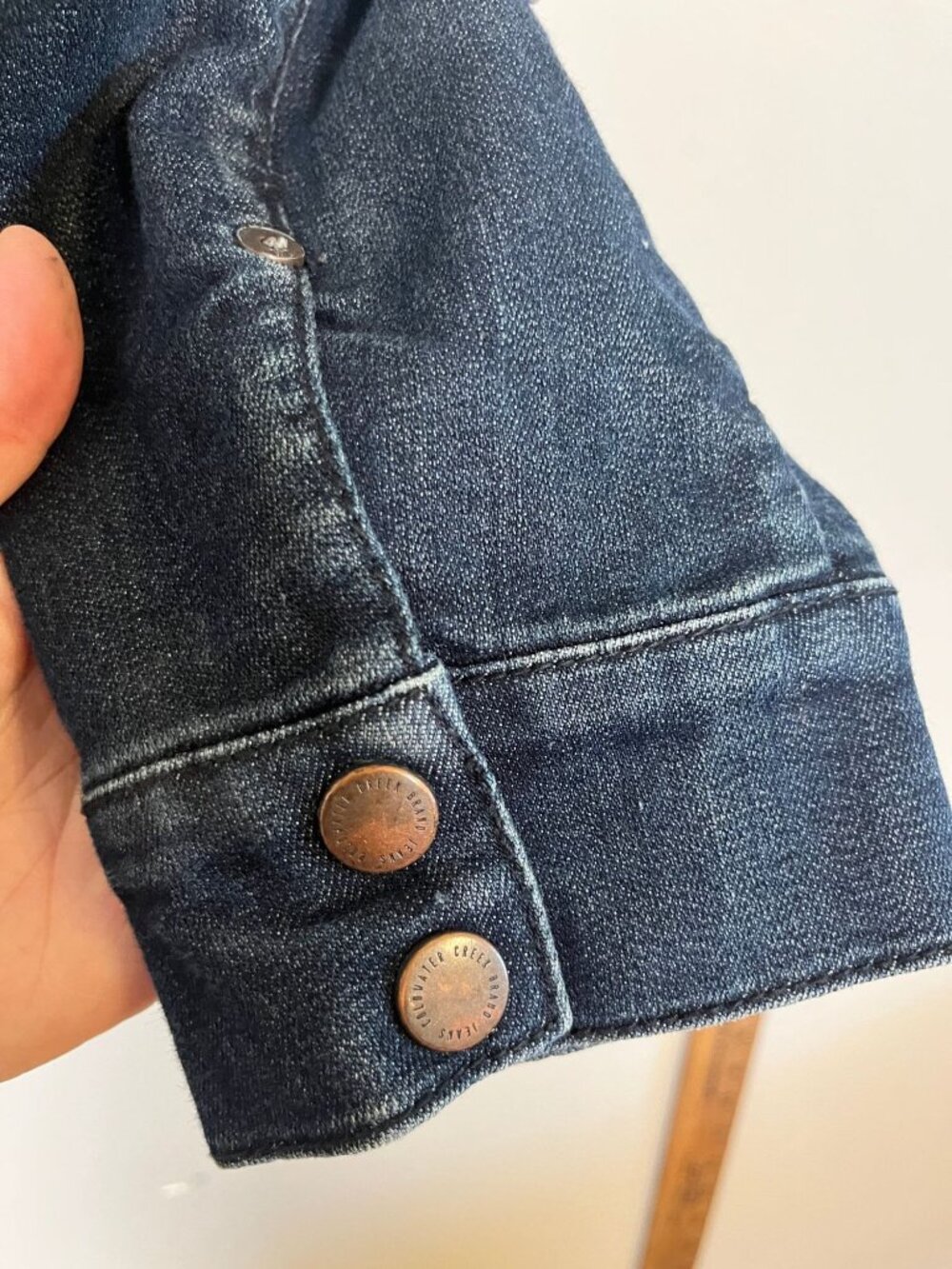 Coldwater Creek Denim Jacket 10 Western Snaps Concert Festival Cowgirl Rodeo 90s - Picture 5 of 11